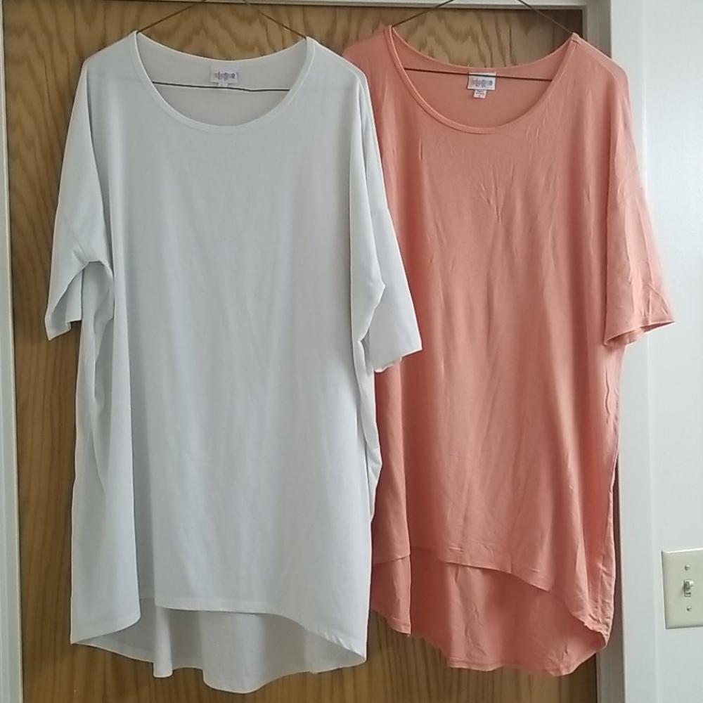 2 Lularoe Irma shirts lot size L